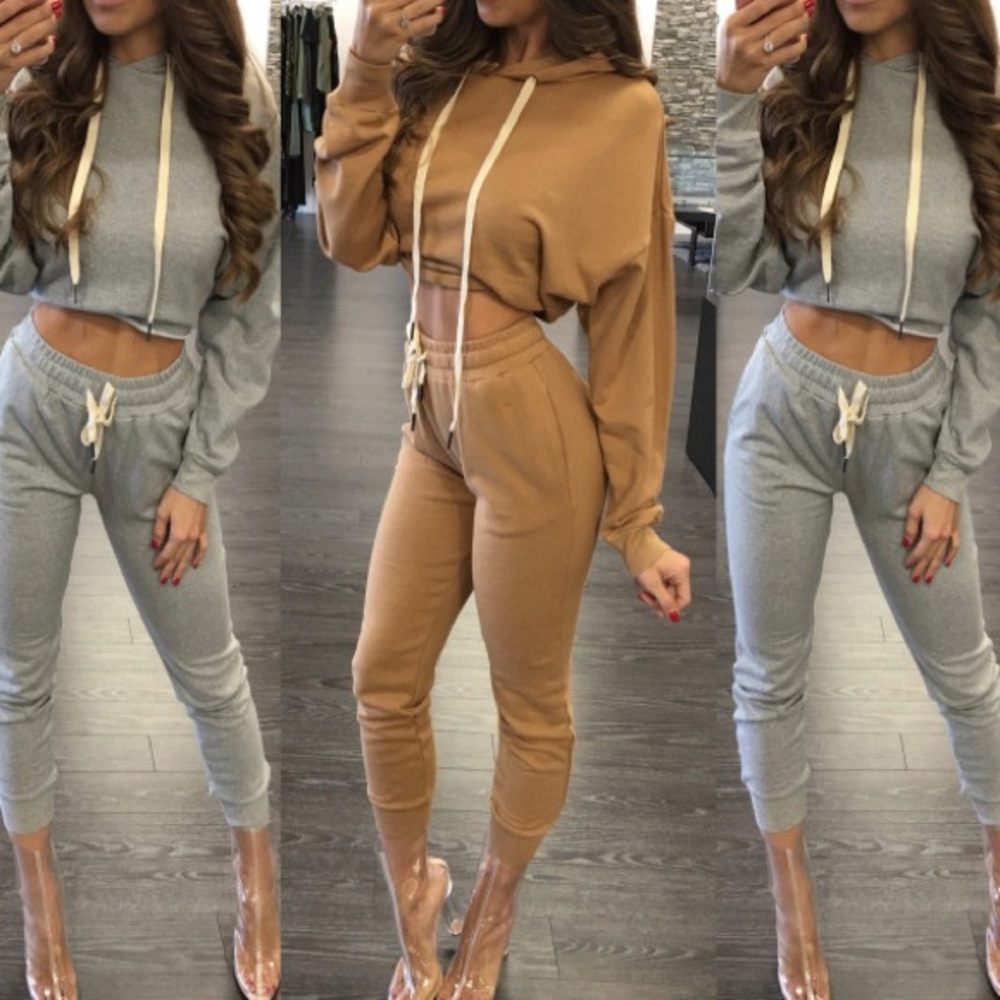 Nude/Brown Jogger Set